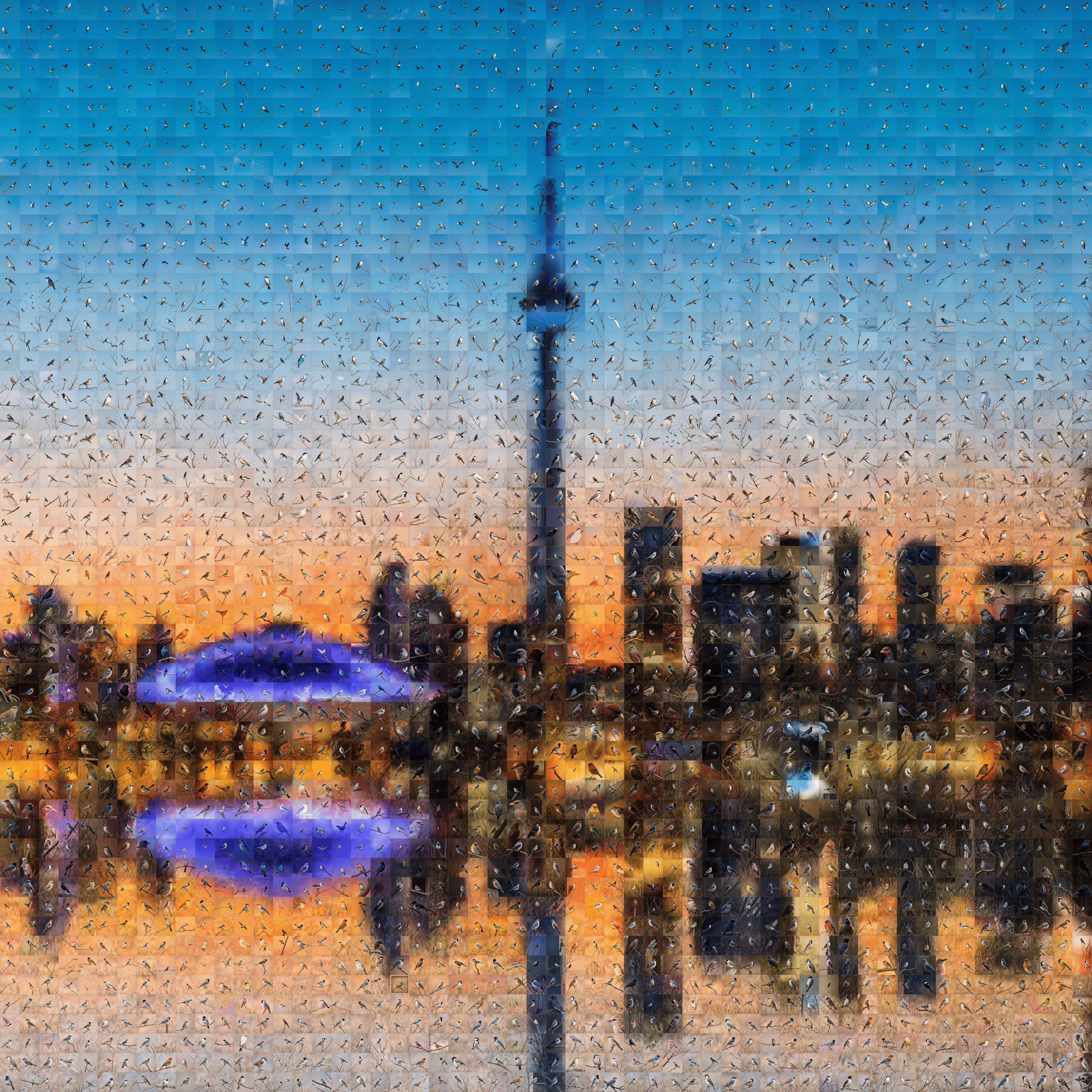 Toronto skyline photomosaic at 14K resolution — click to zoom