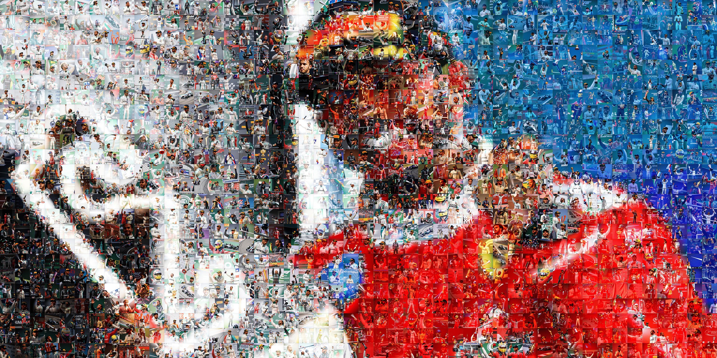 Lewis Hamilton photomosaic at 12K resolution — click to zoom